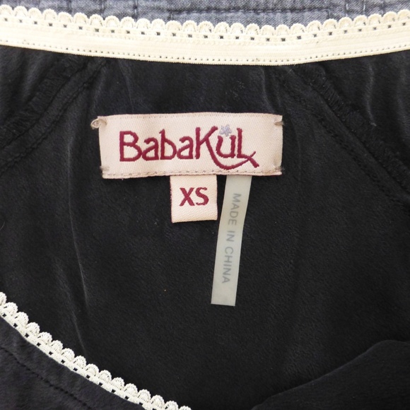 100% Silk Midi Skirt w/ Contrasting Lace Trim  Dark Grey Size XS - Picture 4 of 6